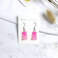 1 Pair Cute Bear Resin Women's Drop Earrings sku image 2