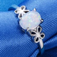Fashion Bow Knot Alloy Plating Opal Women's Rings main image 2