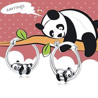 Cute Panda Copper Epoxy Earrings 1 Pair main image 4