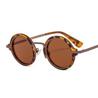 Fashion Color Block Pc Round Frame Patchwork Full Frame Women's Sunglasses main image 4