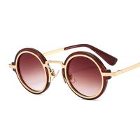 Fashion Color Block Pc Round Frame Patchwork Full Frame Women's Sunglasses main image 3