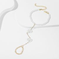 1 Stück Mode Herzform Arylic Imitation Perlen Überzug Damen Armbänder main image 5