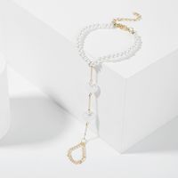 1 Stück Mode Herzform Arylic Imitation Perlen Überzug Damen Armbänder main image 2