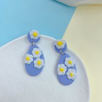 1 Pair Pastoral Flower Soft Clay Women's Drop Earrings sku image 4