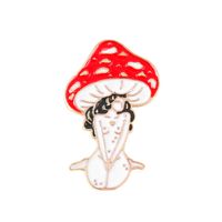 Cartoon Style Human Mushroom Alloy Enamel Stoving Varnish Unisex Brooches sku image 2