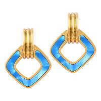Fashion Square Arylic Titanium Steel Drop Earrings 1 Pair sku image 1