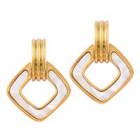 Fashion Square Arylic Titanium Steel Drop Earrings 1 Pair sku image 3