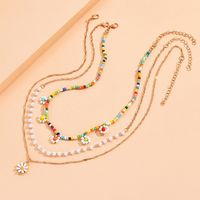 1 Piece Fashion Flower Alloy Plating Women's Layered Necklaces main image 5