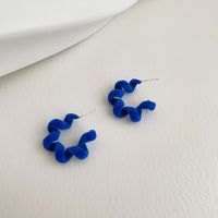 1 Pair Fashion Butterfly Bow Knot Flocking Plating Women's Ear Studs sku image 3
