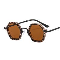 Retro Leopard Ac Special-shaped Mirror Patchwork Full Frame Women's Sunglasses main image 3