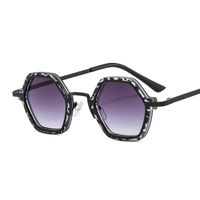 Retro Leopard Ac Special-shaped Mirror Patchwork Full Frame Women's Sunglasses sku image 7