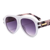 Retro Leopard Pc Oval Frame Patchwork Full Frame Women's Sunglasses main image 3