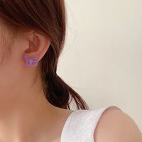 1 Pair Fashion Butterfly Metal Plating Women's Ear Studs main image 5