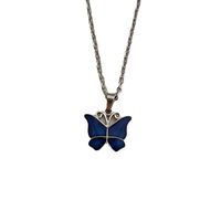 1 Stück Mode Schmetterling Metall Emaille Frau Halskette Mit Anhänger main image 2