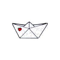 Fashion Heart Shape Paper Airplane Ship Alloy Enamel Plating Unisex Brooches sku image 1