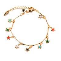 1 Piece Simple Style Sun Star Alloy Enamel Plating Women's Bracelets main image 3