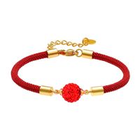 1 Piece Ethnic Style Ball Artificial Crystal Alloy Rope Plating Women's Bracelets main image 3