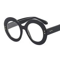 Fashion Leopard Glass Round Frame Patchwork Optical Glasses sku image 1
