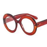 Fashion Leopard Glass Round Frame Patchwork Optical Glasses sku image 2