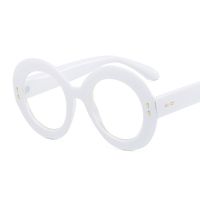 Fashion Leopard Glass Round Frame Patchwork Optical Glasses sku image 6