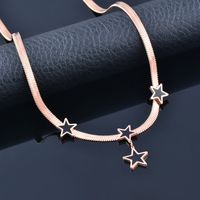 Einfacher Stil Stern Herzform Schmetterling Titan Stahl Inlay Strasssteine Halskette 1 Stück sku image 5
