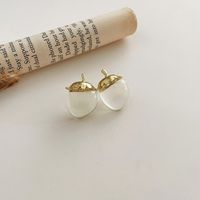 1 Pair Sweet Strawberry Arylic Metal Plating Women's Ear Studs sku image 1