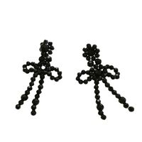 1 Pair Fashion Bow Knot Artificial Crystal Women's Drop Earrings main image 3