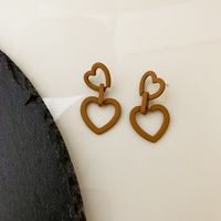 1 Pair Fashion Heart Shape Copper Plating Women's Drop Earrings main image 4