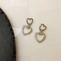 1 Pair Fashion Heart Shape Copper Plating Women's Drop Earrings main image 2