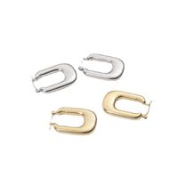 Fashion U Shape Titanium Steel Plating Earrings 1 Pair main image 5