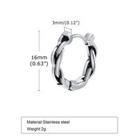 1 Piece Fashion Geometric Stainless Steel Polishing Men's Earrings main image 4
