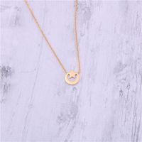 Simple Style Star Moon Titanium Steel Plating Pendant Necklace main image 4