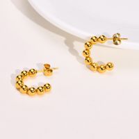 1 Pair Fashion C Shape Plating Stainless Steel Earrings sku image 1