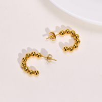 1 Pair Fashion C Shape Plating Stainless Steel Earrings main image 4