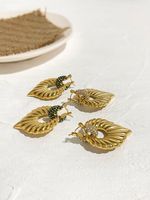 Fashion Wings Stainless Steel Plating Inlay Rhinestones Drop Earrings 1 Pair main image 2