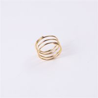 Simple Style Geometric Titanium Steel Plating Rings sku image 6