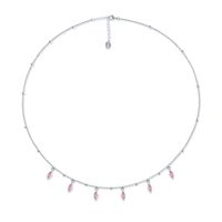 Fashion Water Droplets Sterling Silver Plating Zircon Necklace 1 Piece sku image 2