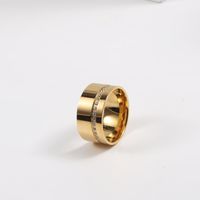 Fashion Geometric Titanium Steel Plating Rhinestones Rings sku image 5