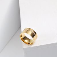 Mode Geometrisch Titan Stahl Überzug Strasssteine Ringe main image 6
