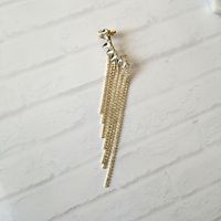 Lady Tassel Copper Plating Inlay Rhinestones Drop Earrings 1 Pair main image 2