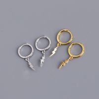 Fashion Lightning Sterling Silver Plating Drop Earrings 1 Pair sku image 1