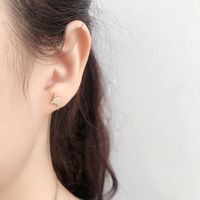 Fashion Star Sterling Silver Inlay Zircon Ear Studs 1 Pair main image 5