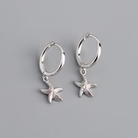 Fashion Starfish Sterling Silver Plating Drop Earrings 1 Pair sku image 1
