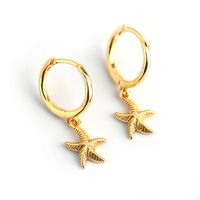 Fashion Starfish Sterling Silver Plating Drop Earrings 1 Pair main image 2