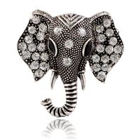 Fashion Elephant Alloy Plating Inlay Rhinestones Women's Brooches sku image 2