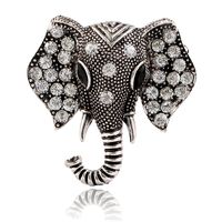 Fashion Elephant Alloy Plating Inlay Rhinestones Women's Brooches main image 3