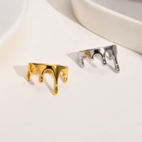 Fashion Geometric Titanium Steel Plating Rings 1 Piece main image 1