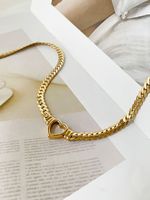 Fashion Heart Shape Stainless Steel Plating Hollow Out Necklace 1 Piece main image 2