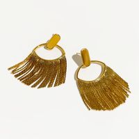 Simple Style Tassel Copper Plating Drop Earrings 1 Pair main image 3
