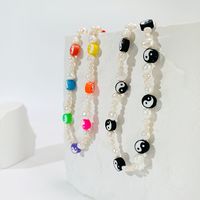 Fashion Tai Chi Pearl Soft Clay Beaded Plating Necklace 1 Piece main image 4